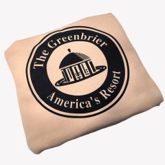 Greenbrier Logo Sweatshirt Blanket- Cameo Pink