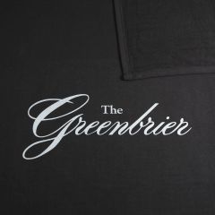 The Greenbrier Fleece Stadium Blanket- Black