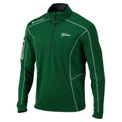 Greenbrier Logo 1/2 Zip Omni-Wick Golf Shirt by Columbia- Forest Green