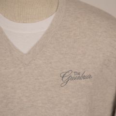 Greenbrier Logo V-Neck Pullover Sweater (Size- XL & 2XL only)- Oatmeal