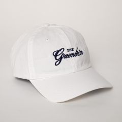 The Greenbrier Logo Mid Fit Cotton Cap- White