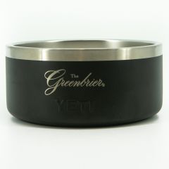 Greenbrier Logo Yeti 4" Dog Bowl.- Black