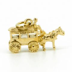 Greenbrier Horse & Carriage Charm- 14K Gold