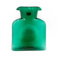 Greenbrier Blenko Glass Co. Water Bottle- Emerald