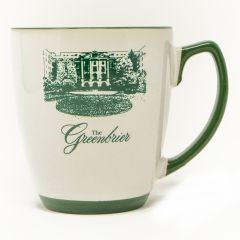 The Greenbrier North Entrance Mug with Forest Green Interior