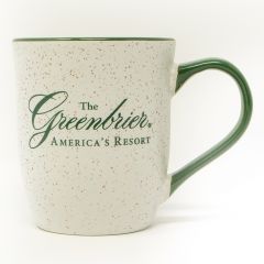 The Greenbrier Logo Granite Mug - White/Green