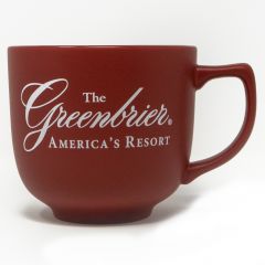 Greenbrier Logo Latte/Soup Mug- Red