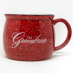 The Greenbrier Logo Speckled Colonial Mug - Red