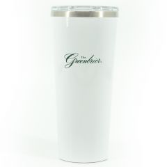 Greenbrier Logo Classic Stainless Tumbler , 20 oz.- White