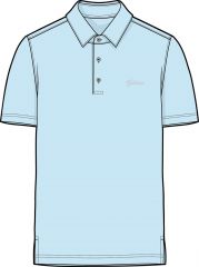 Greenbrier Logo Micro Pique Solid Polo - Misty Blue
