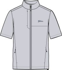 Greenbrier Logo Weatherknit Short Sleeve Waterproof Jacket- Grey