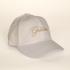 Greenbrier Logo Ladies Lightweight Cotton Cap- White/Gold