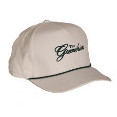 Greenbrier Logo Retro Fit Rope Cap- White/Green
