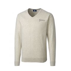 Greenbrier Logo V-Neck Pullover Sweater- Oatmeal