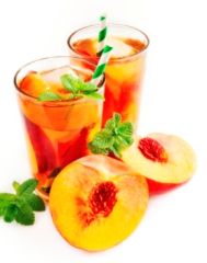 peach tea example with garnish