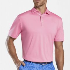 Peter Millar Greenbrier Logo Solid Polo (Only M )- Pink