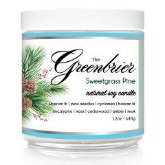 The Greenbrier Sweetgrass Pine Candle