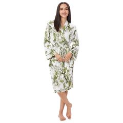The Greenbrier Logo Woodside Pima Knit Kimono Robe- Size M/L only